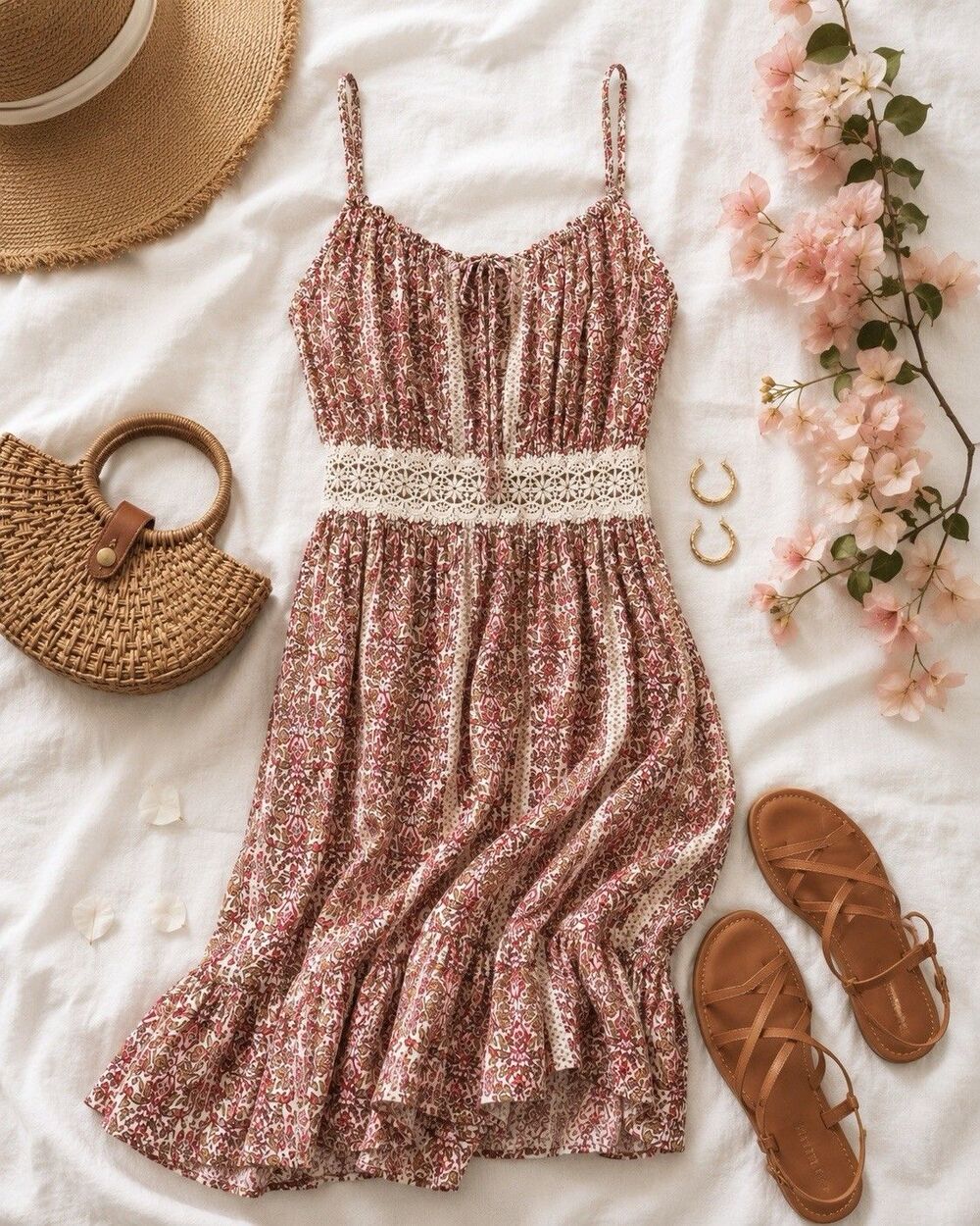 NWT Wallflower Floral Crochet Waist Mini Dress XL